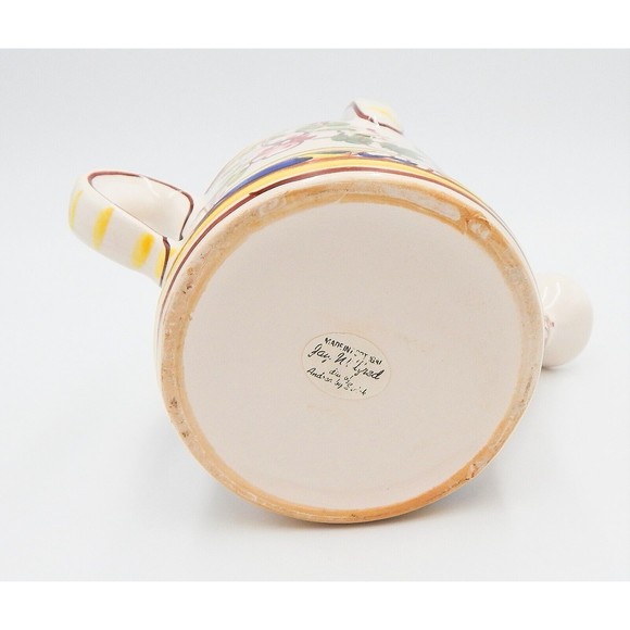 Andrea By Sadek Jay Willfred Porcelain Watering Can Hand Painted Portugal - Picture 8 of 11